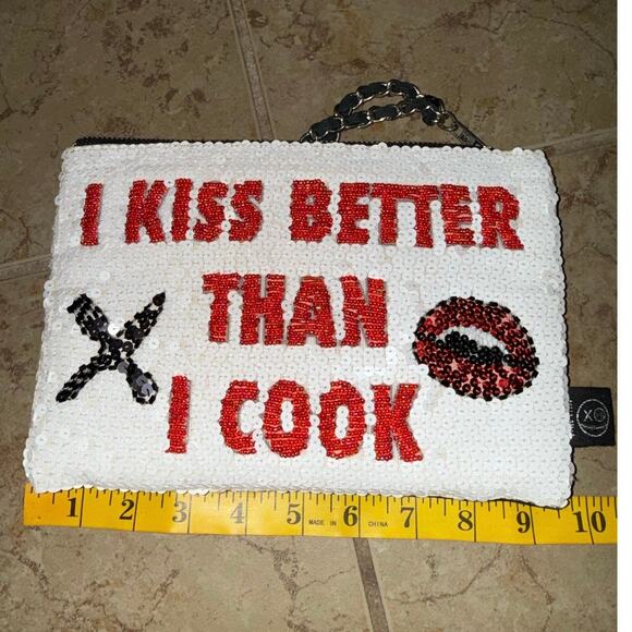 House of MUA MUA Sequin Clutch Wristlet Hand Embroidered Designer Italian Bag - Picture 4 of 16